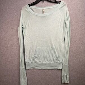 Lululemon Swiftly Tech Long Sleeve Women Mint Green Excellent Cashmere Blend